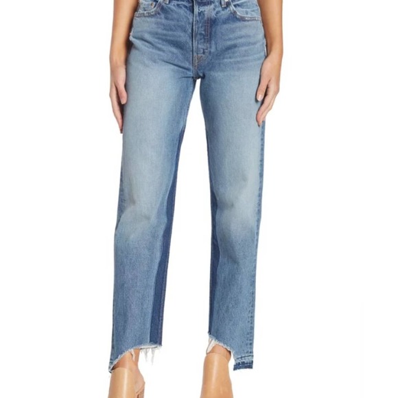 GRLFRND Denim - GRLFRND Helena Contrast Asymmetrical Jeans Size 27